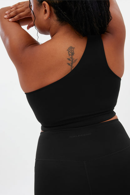 Black Bianca One Shoulder Bra