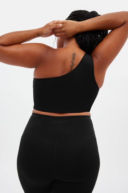 Black Bianca One Shoulder Bra