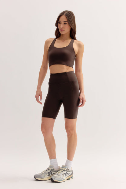 Umber High-Rise Bike Short