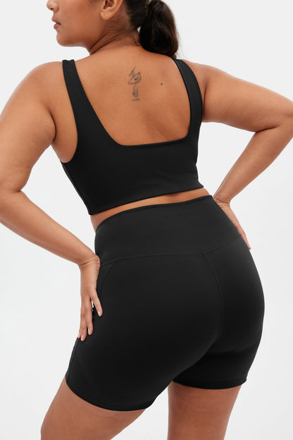 Black High-Rise Run Short
