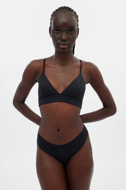 Black Sport Thong
