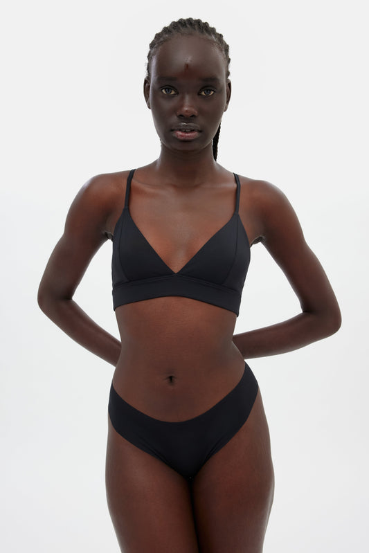 Black Sport Thong