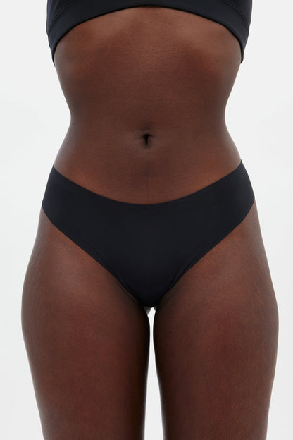 Black Sport Thong