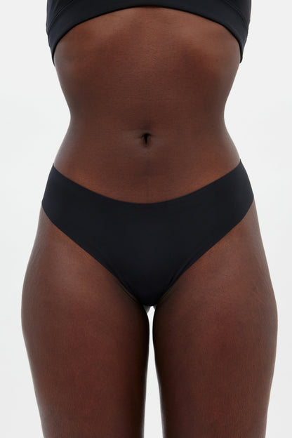 Black Sport Thong