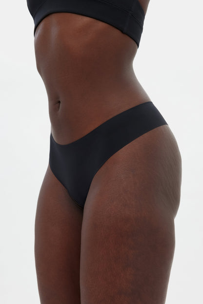 Black Sport Thong