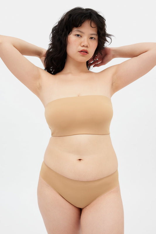 Suede Bandeau Bra